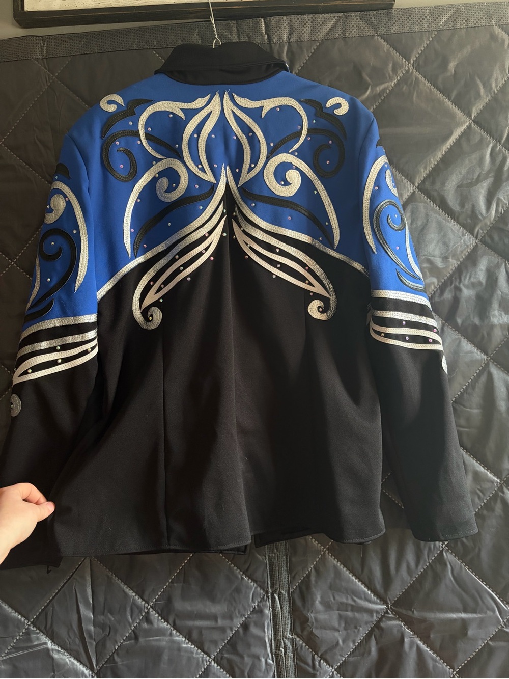 Blue and Black Embellished Women’s Showmanship/Horsemanship Show Jacket